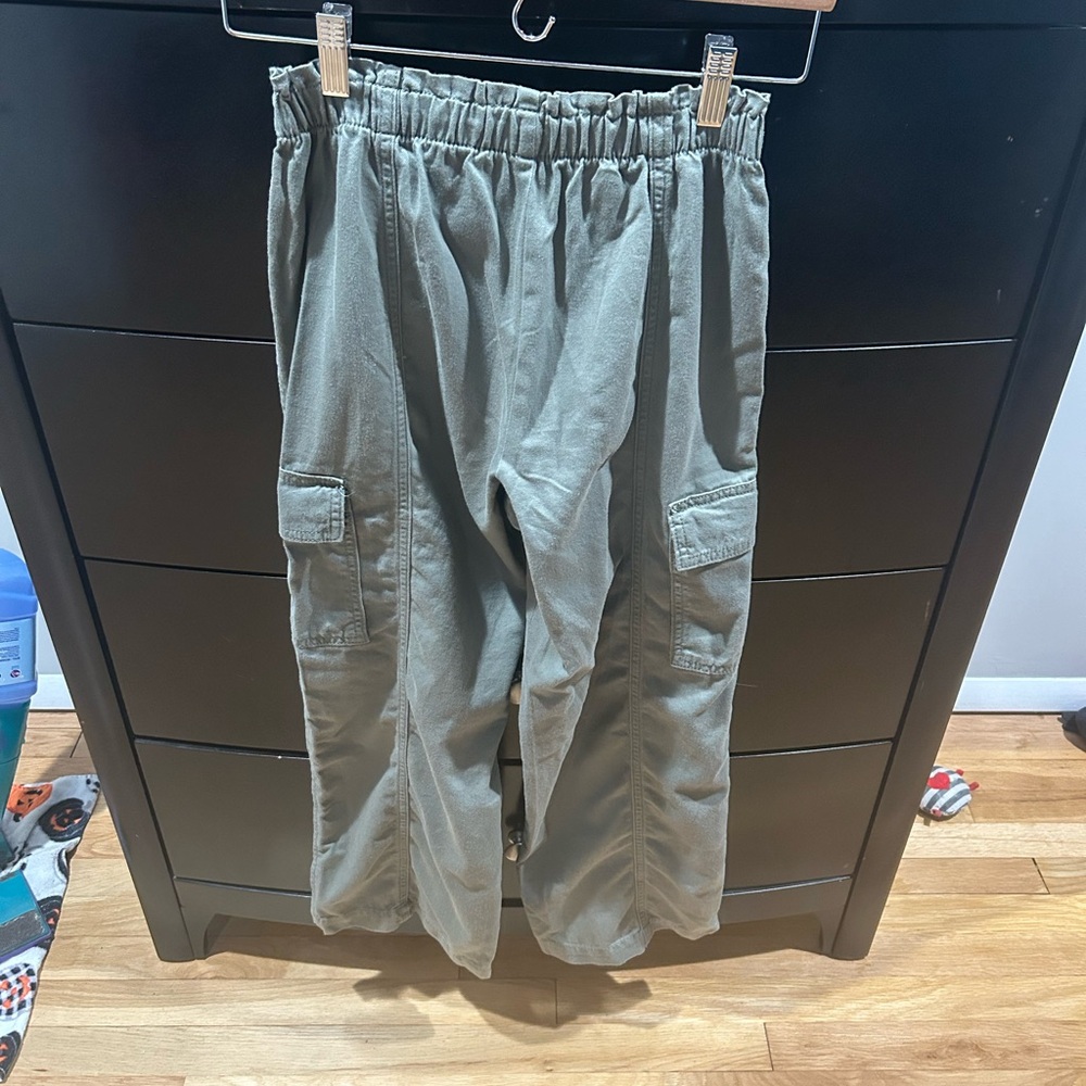 Gap Kids Wide Leg Cargo Pants - Olive Green - XL/12
